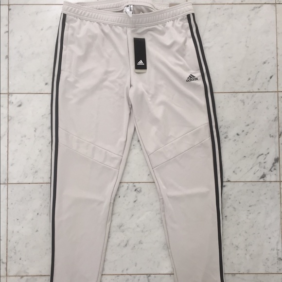 NWT XL Adidas Off-White Tapered Jogger Pants - Picture 1 of 3